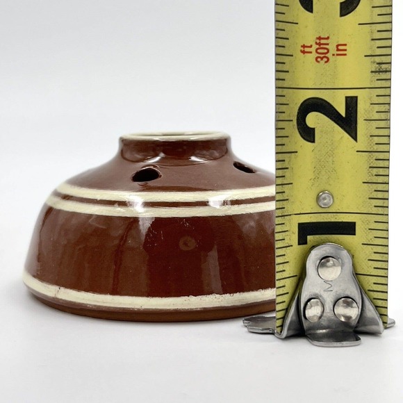 Vintage Ink Well Earthenware Ceramic Colonial Williamsburg Antique Flower Frog - Picture 7 of 8